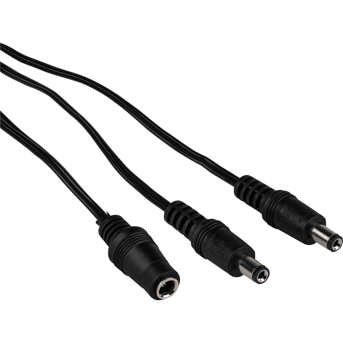 2.1 x 5.5mm Power Y Cable 1 Female to 2 Male 22 AWG 1 ft.